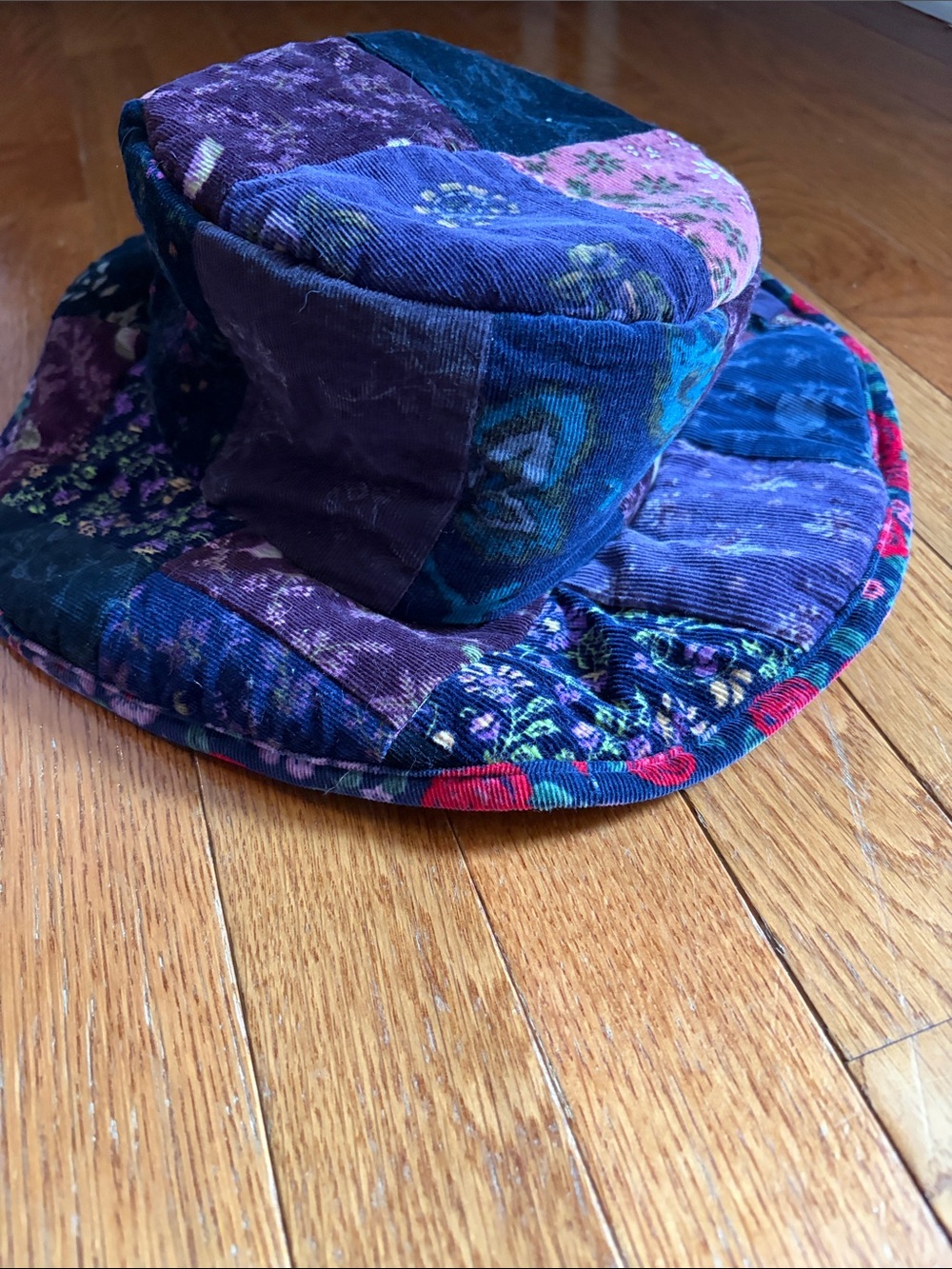 Gypsy Rose Grateful Dead Patchwork Velvet Bucket Hat - Picture 4 of 7